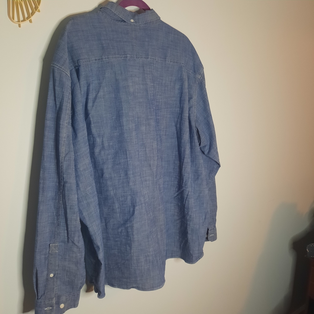 L.L. Bean Blue Jean Casual Button Down Lobg Sleeve Shirt - Picture 4 of 4